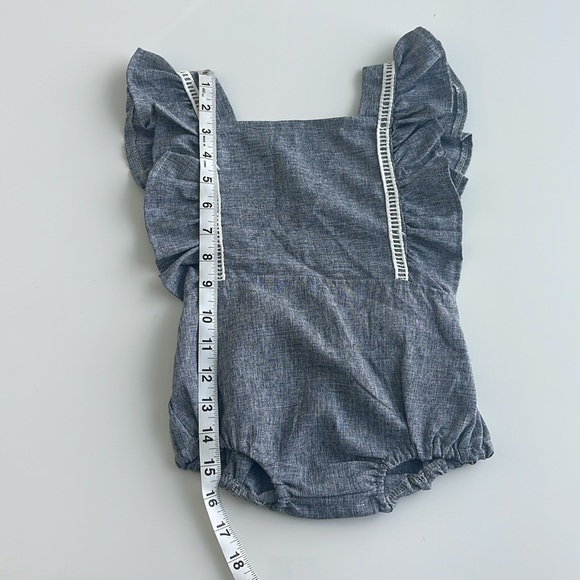 Gray Romper open on the back - Picture 4 of 10